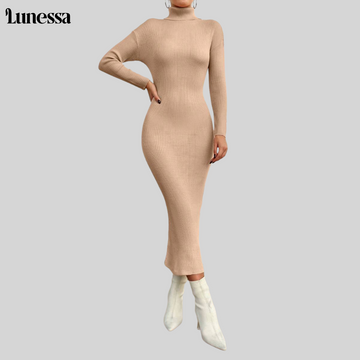 LUNESSA ™ à col haut BodyCon Strickkleid - Zeitlose Eleganz