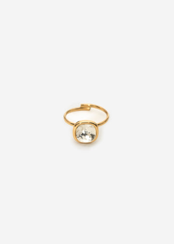 Ring MIT transparenttem Schmuckstein - Gold