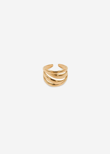 Breiter, Verschlunungener Ring - Guld