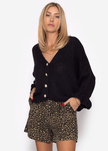 Cardigan MIT 3/4 -ärmeln - Schwarz