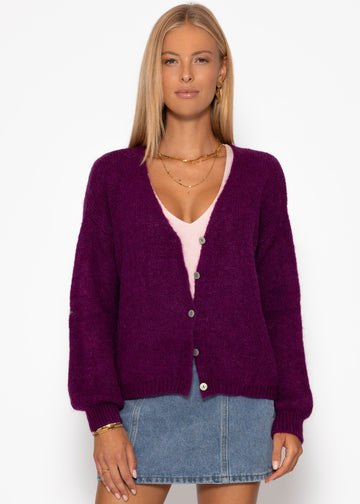 Cardigan mit v -ausschnitt und knopfleiste - plomme