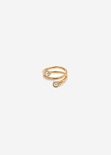 Verwäertunge Ringer Ring Mitning - Gold