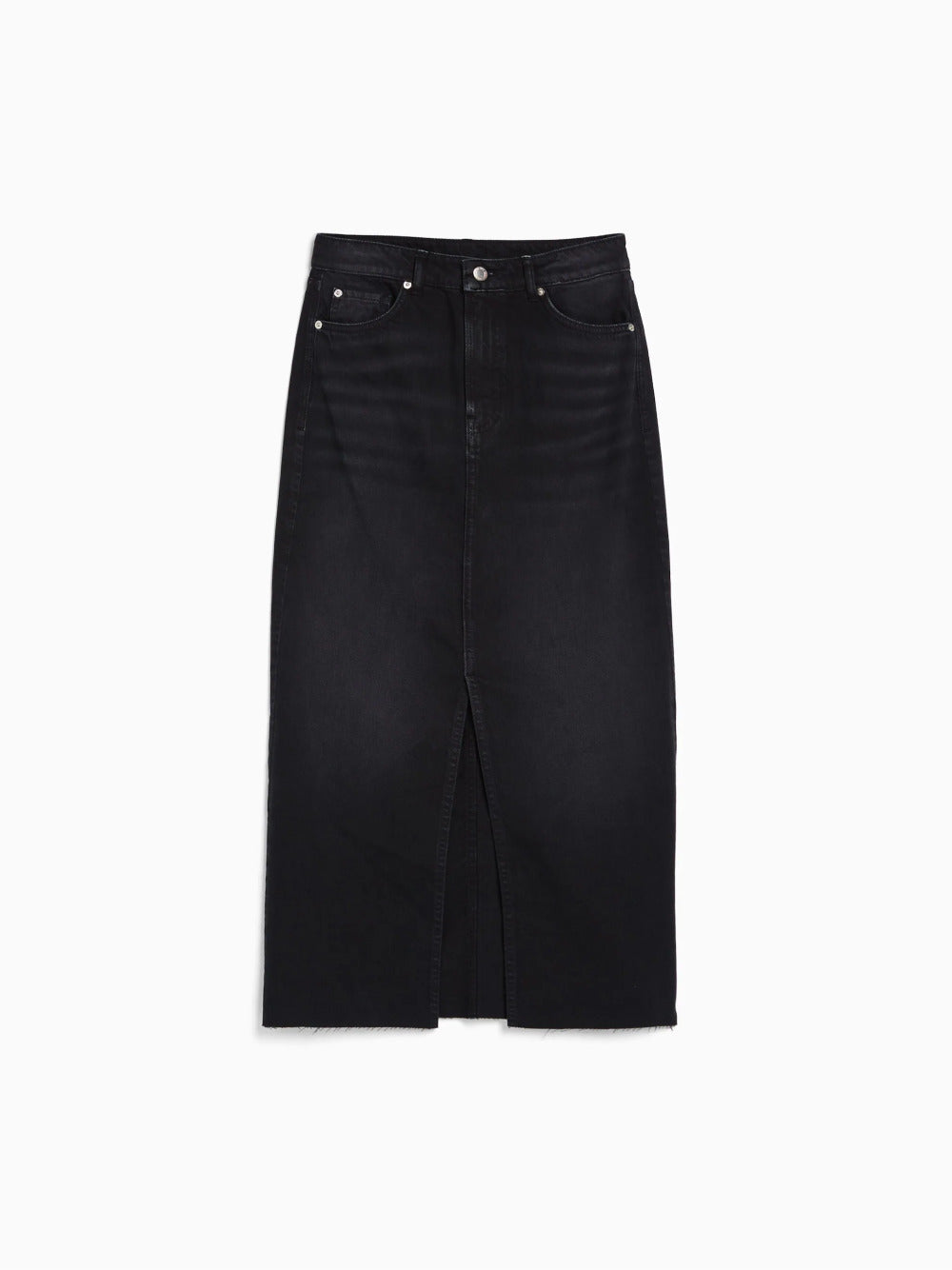 Long denim skirt