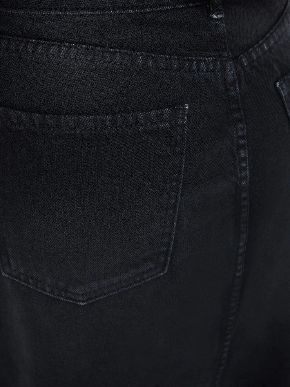 Long denim skirt