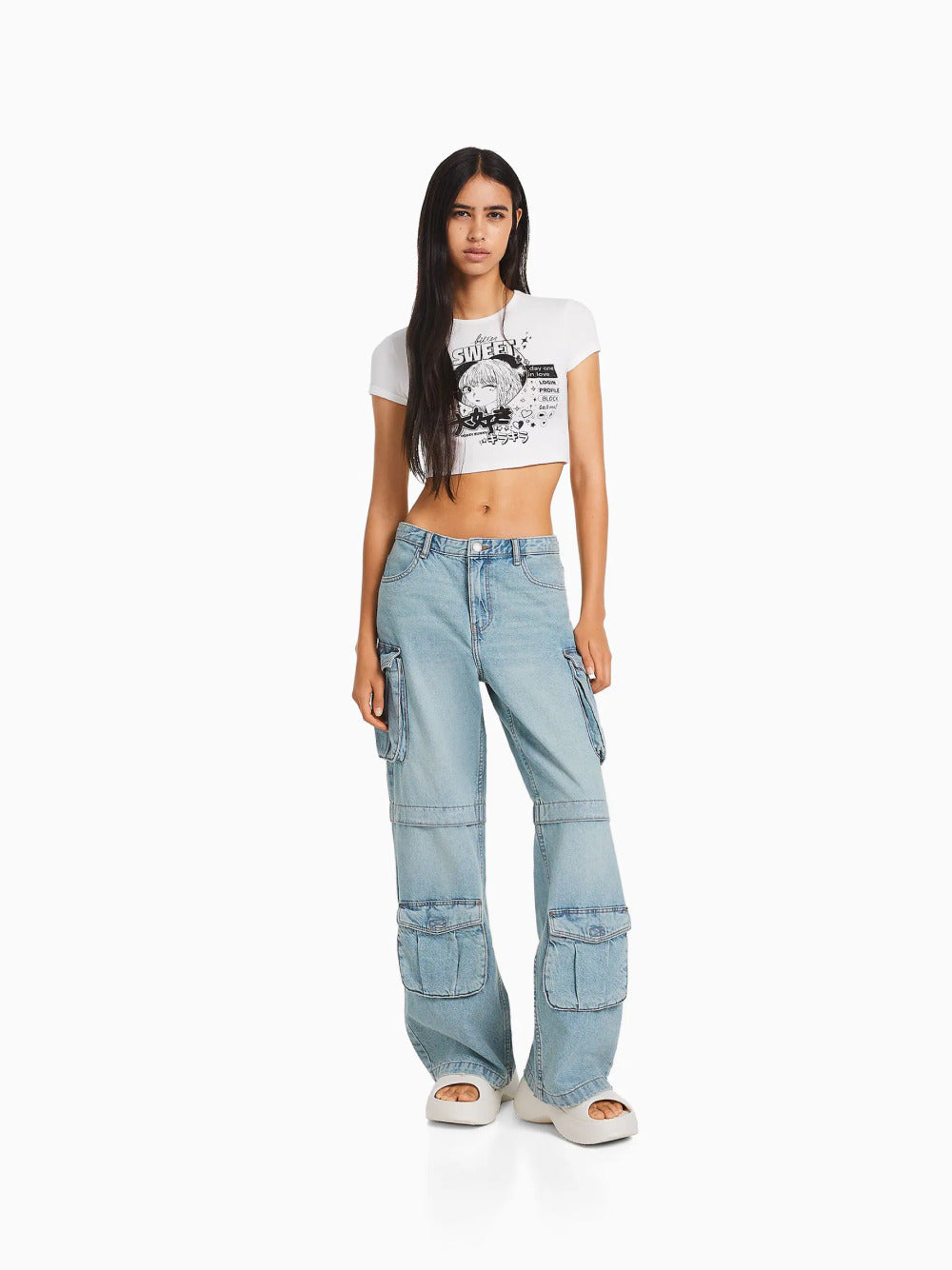 Multi-pocket cargo jeans