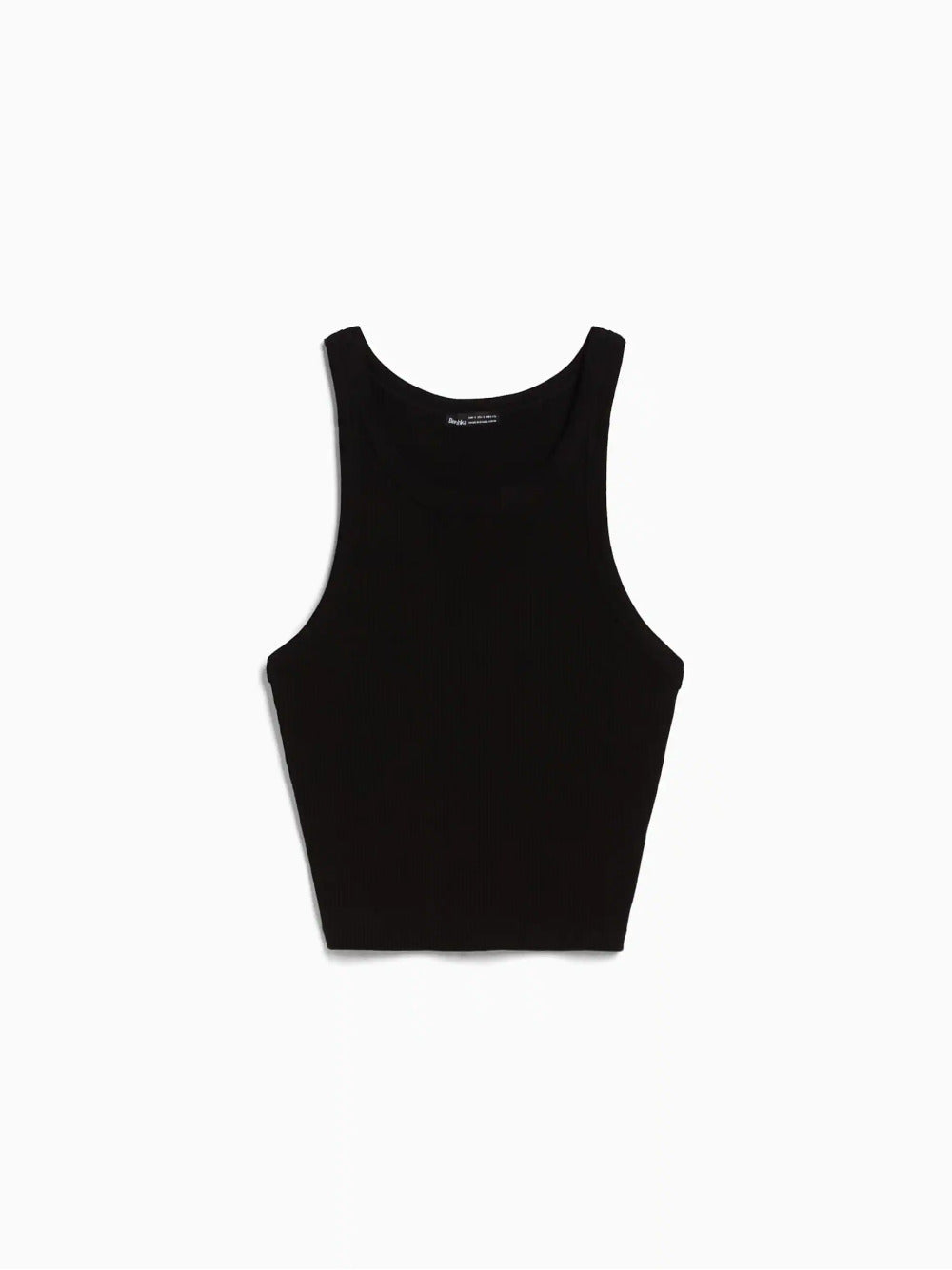 Sleeveless ribbed T-shirt