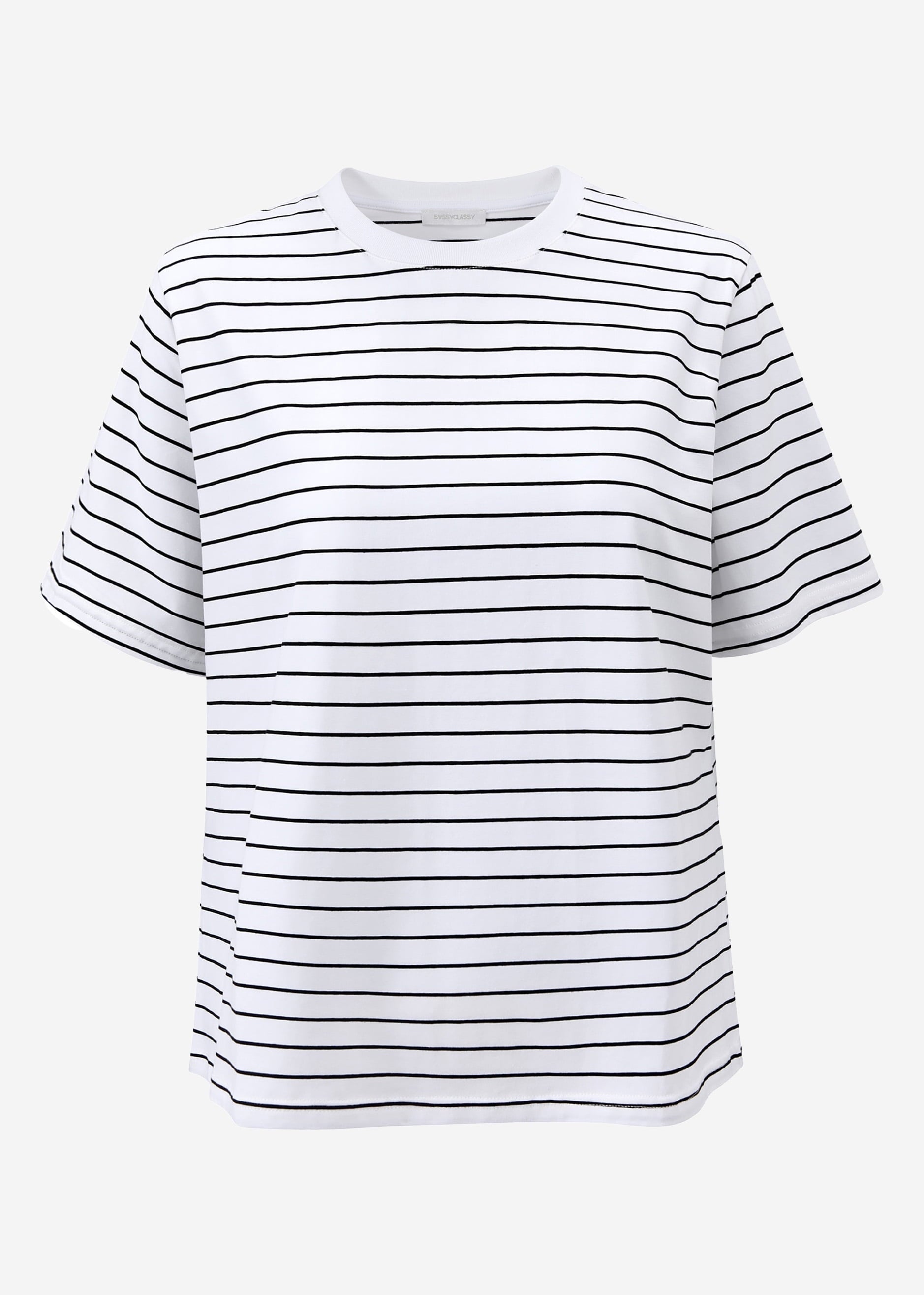 GestReiftes T -shirt - Offwhite