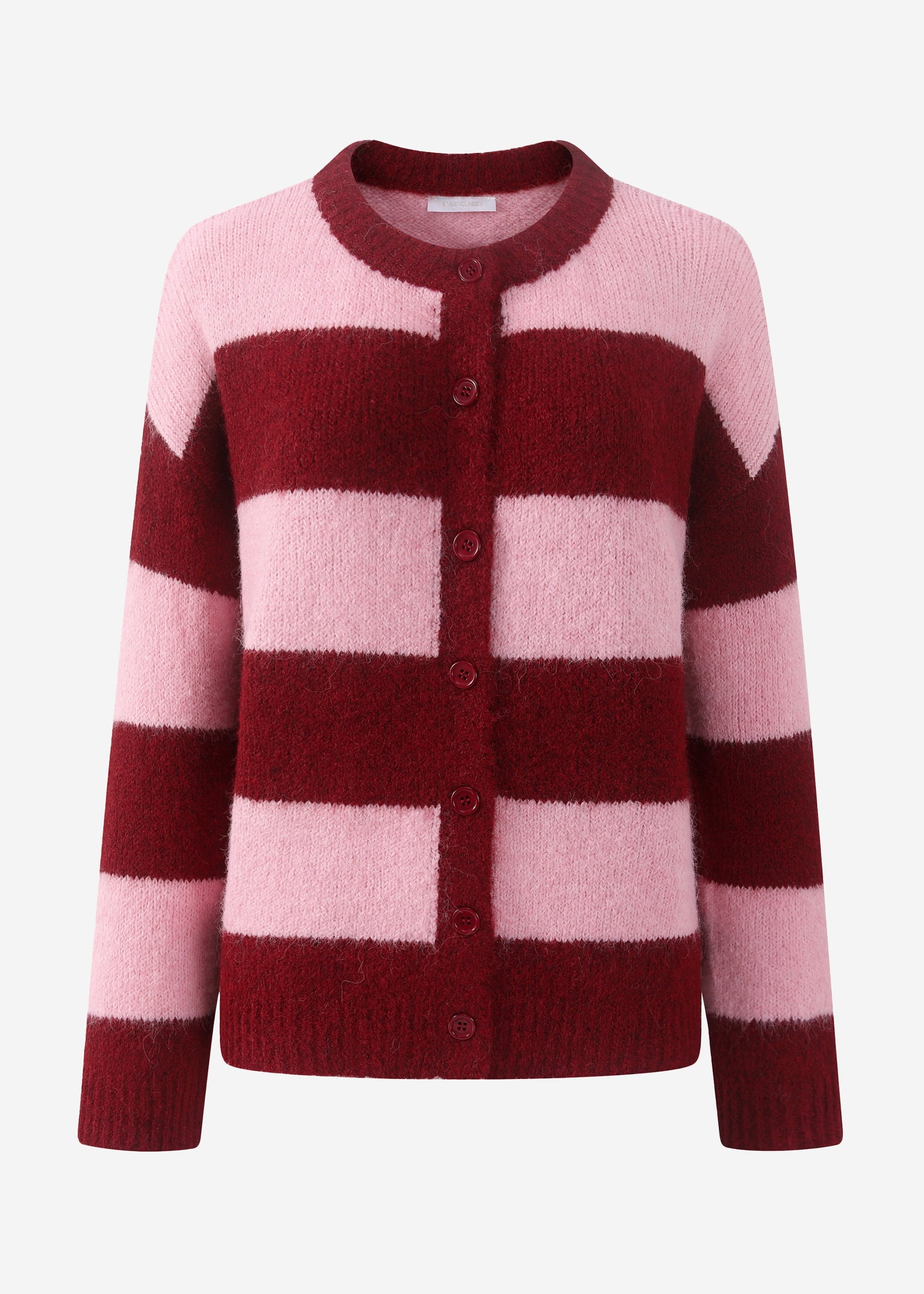 Cardigan MIT Blockstreifen - Burgogne