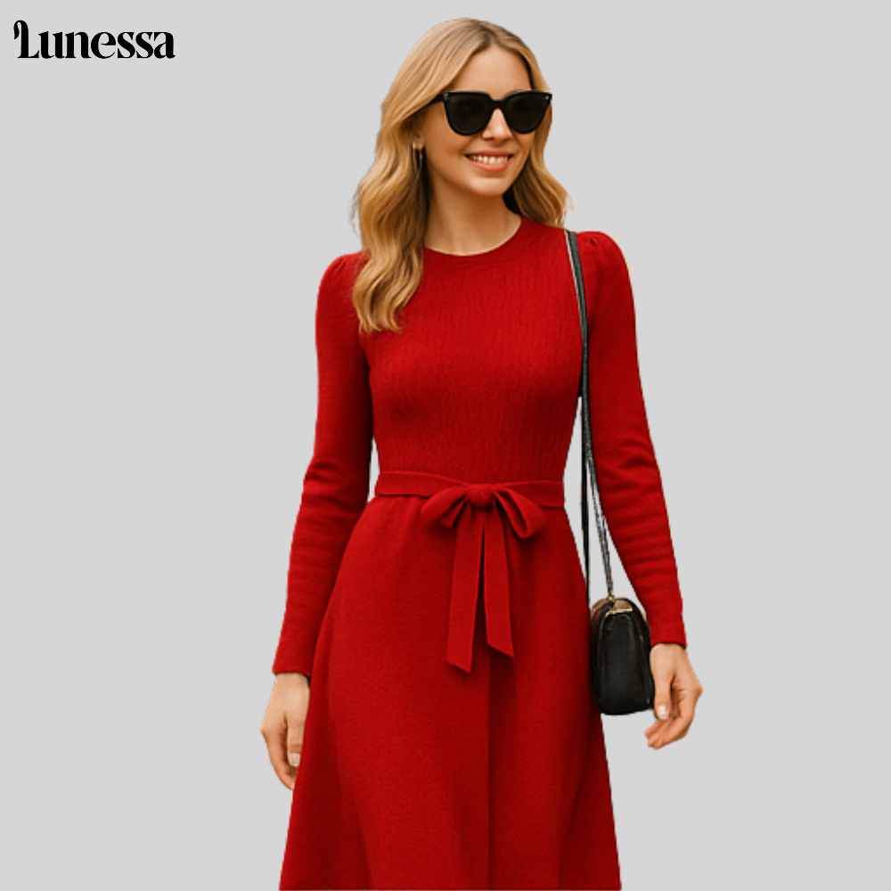 Lunessa ™ Celina Knopf-Strrickkleid
