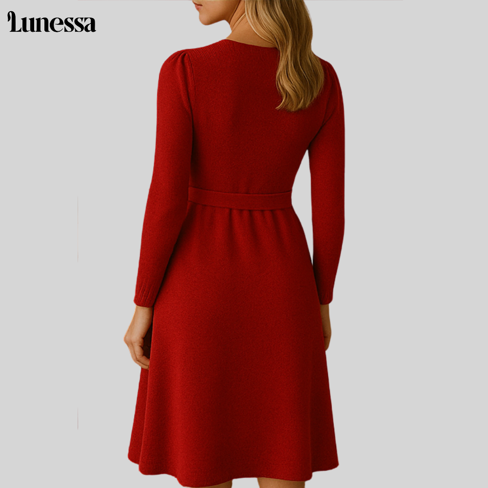 Lunessa ™ Celina Knopf-Strrickkleid