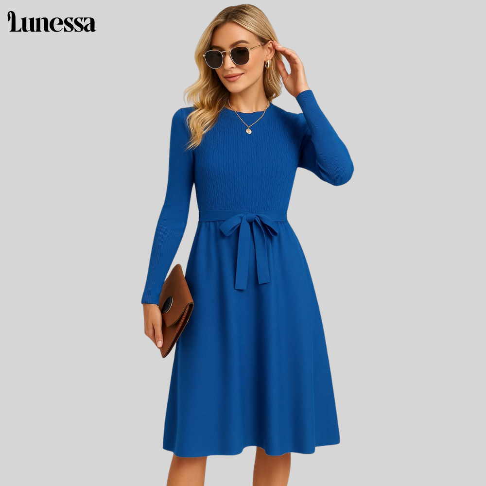 Lunessa ™ Celina Knopf-Strrickkleid