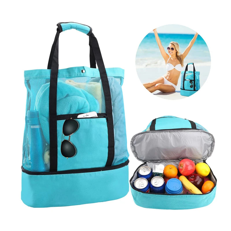 Lunessa ™ Meshcool Strandtasche - 2-en-1 mit kühlfach