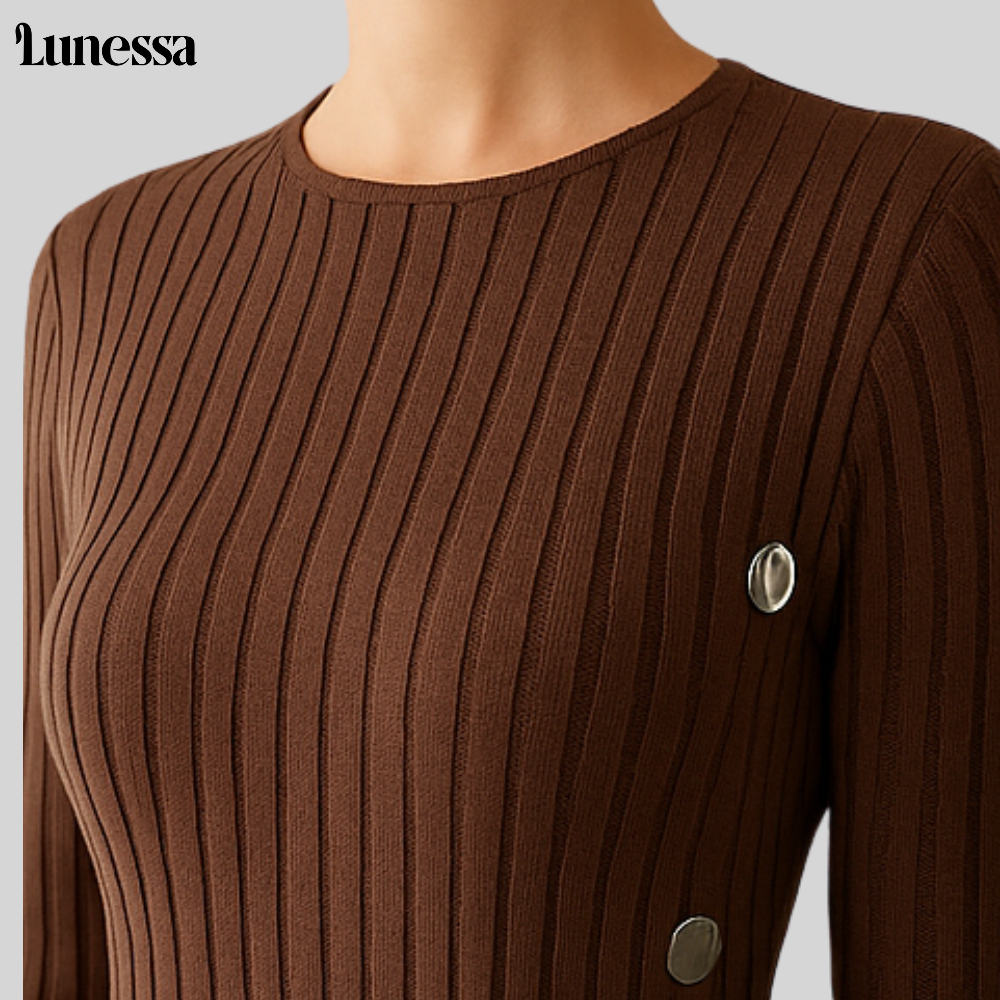 Lunessa ™ Midi-Strickkleid Mit Seissichen Mööspen