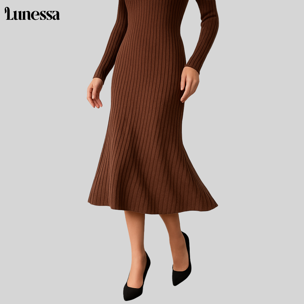 Lunessa ™ Midi-Strickkleid Mit Seissichen Mööspen