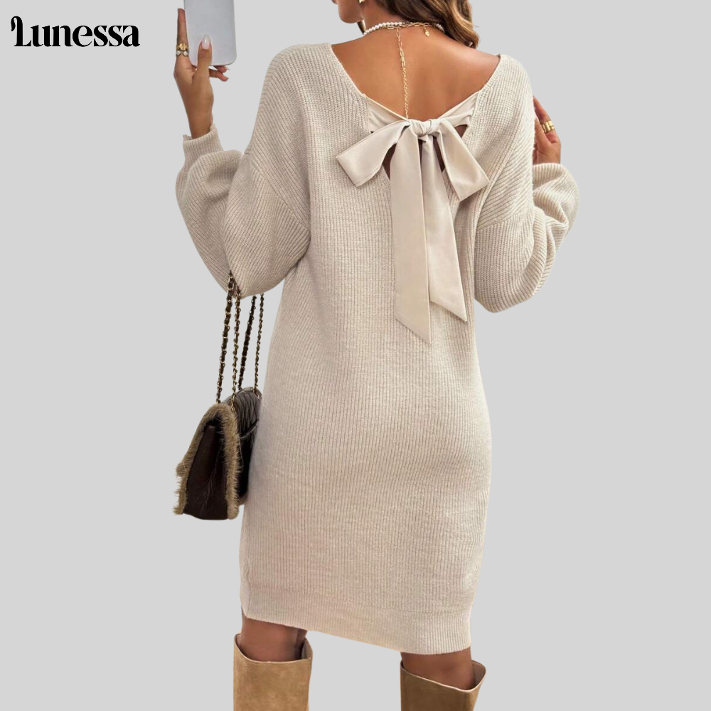 Lunessa ™ Off-Shoulder Strickkleid-Cozy & Eleganz Vereint