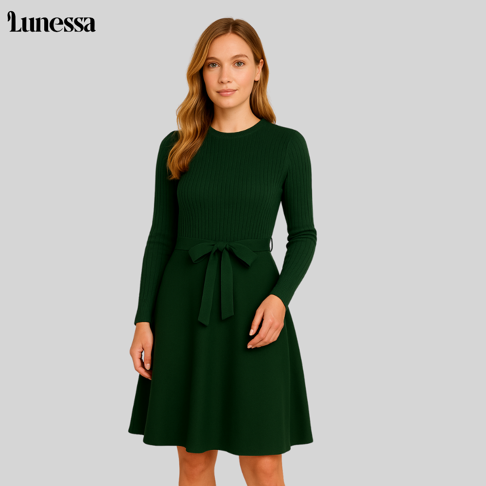 Lunessa ™ Celina Knopf-Strrickkleid