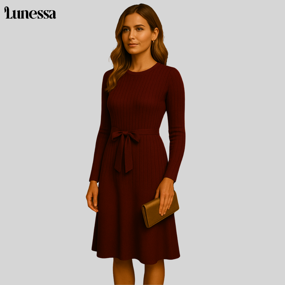 Lunessa ™ Midi-Strickkleid Mit Seissichen Mööspen