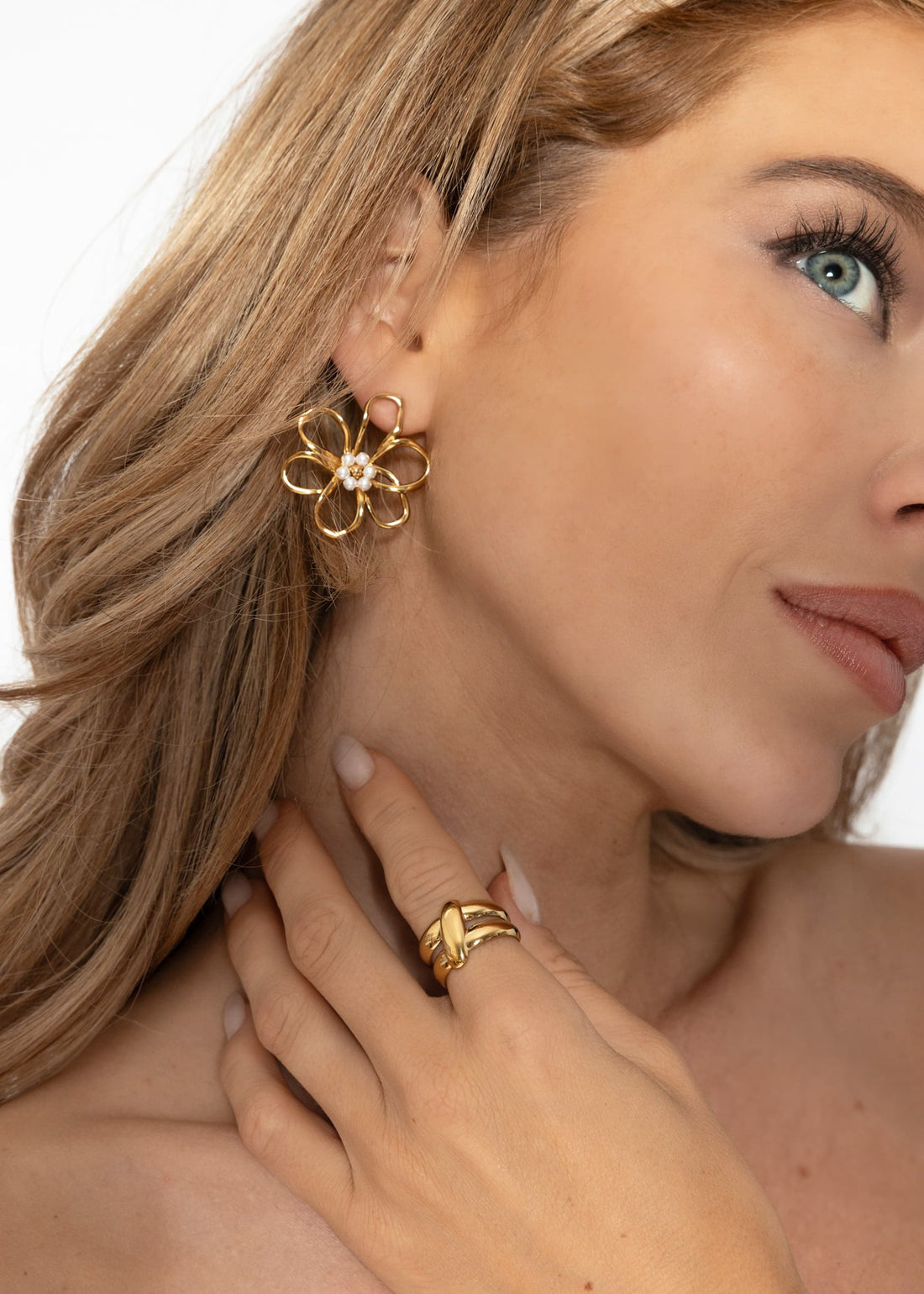 Doppelring mit detalj - gull