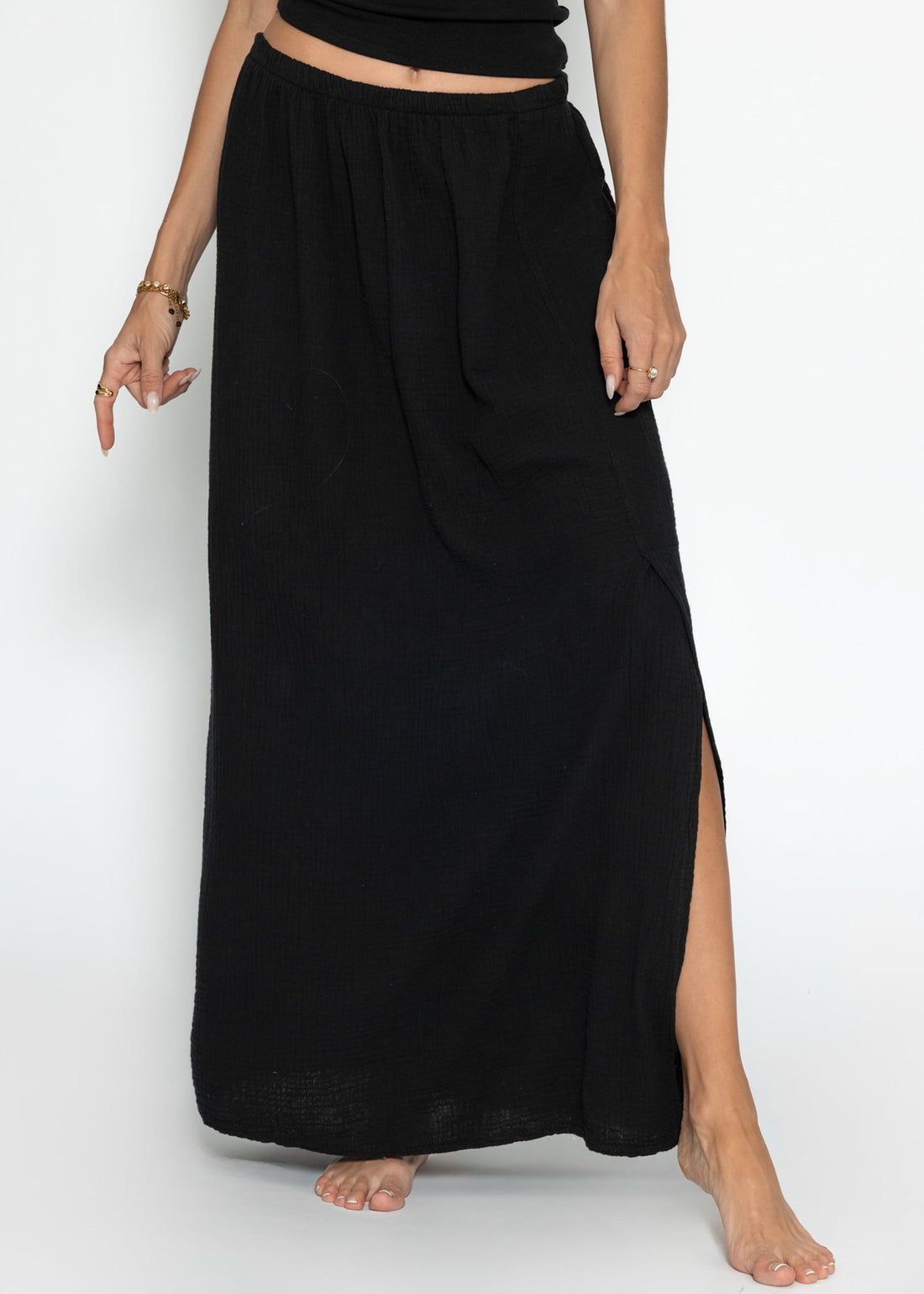 Maxi Musel-Rock Mit Schlitz - Schwarz