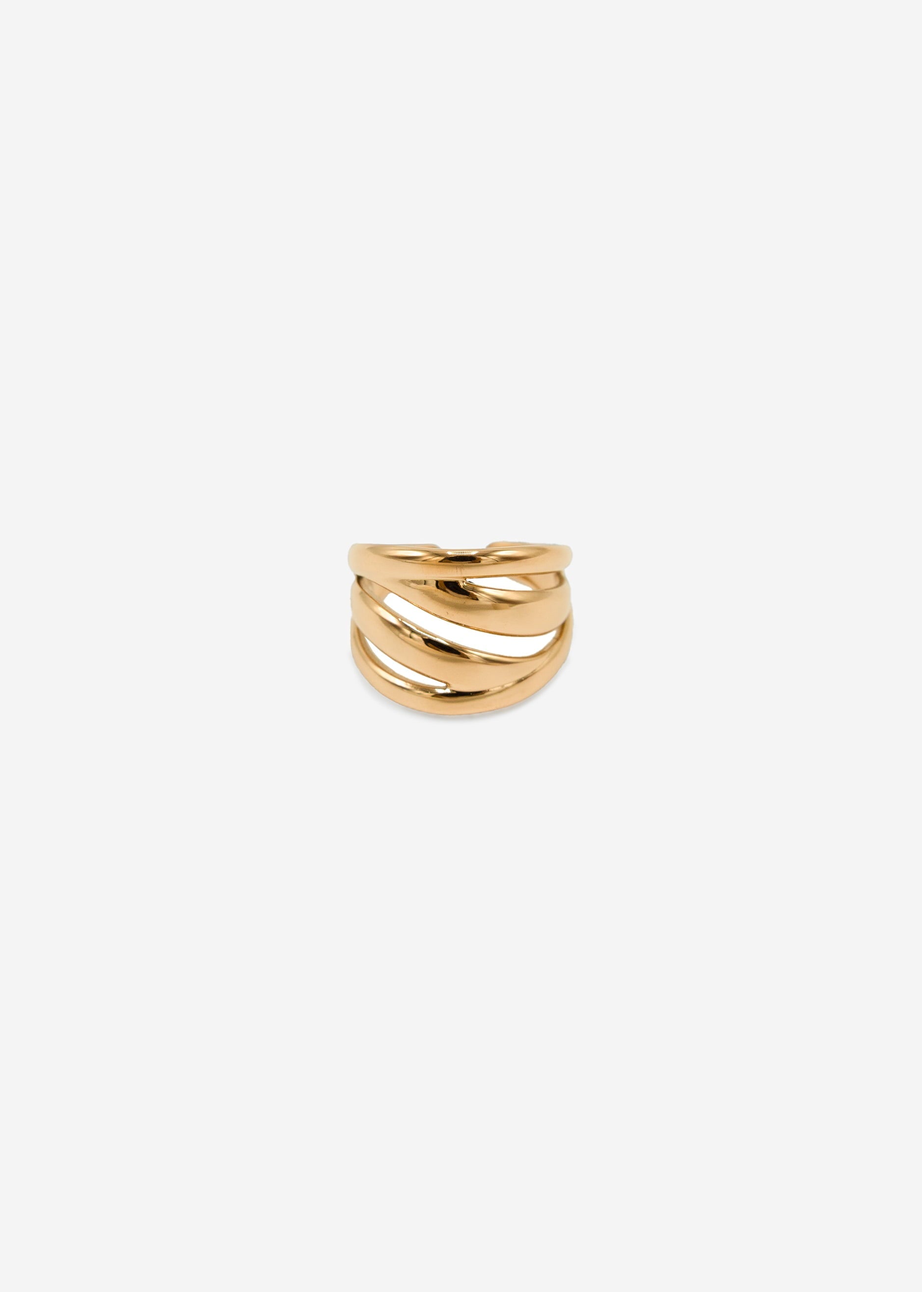 Breiter, Verschlunungener Ring - Guld