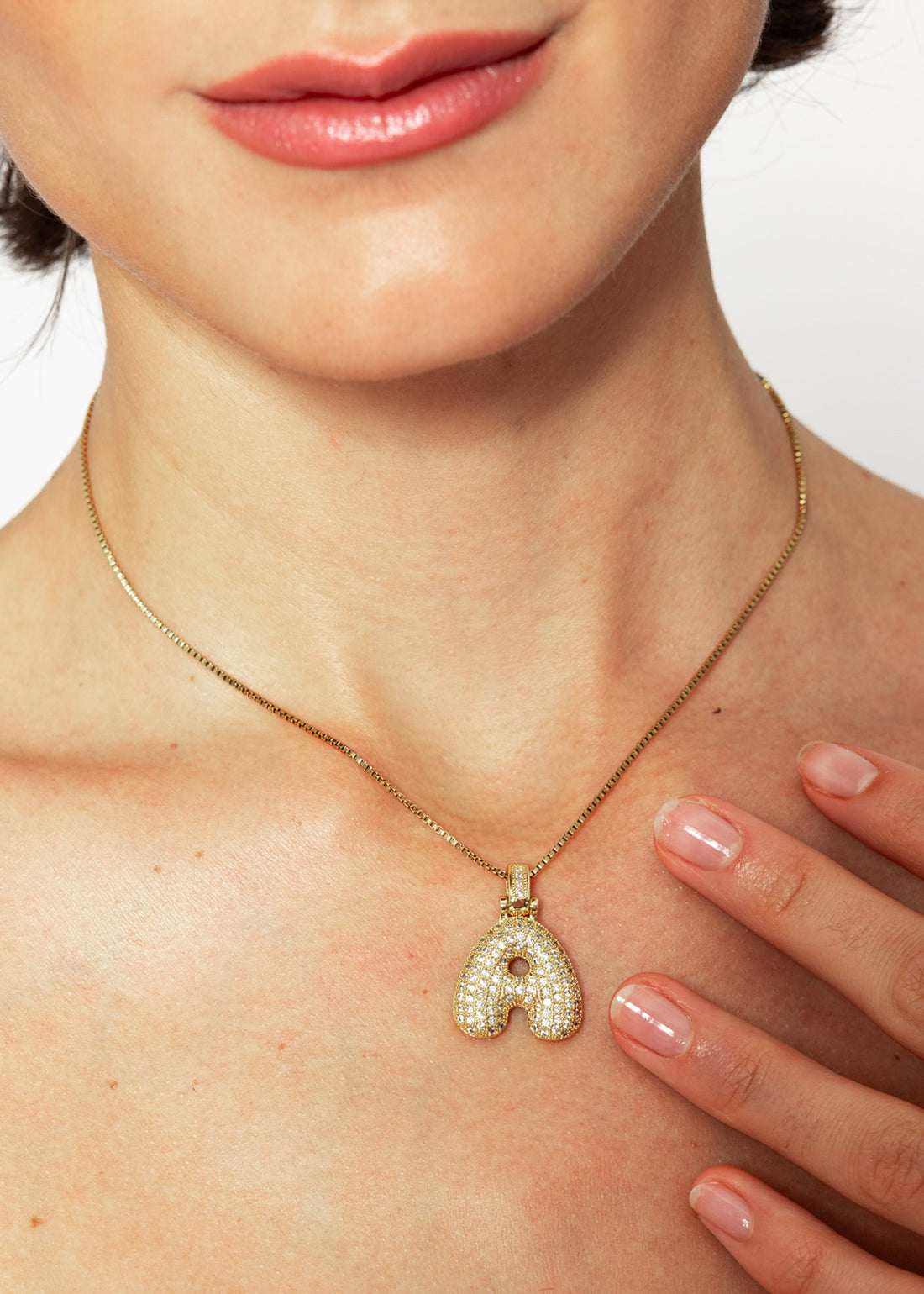 Buchstaben Kette - A - Gold