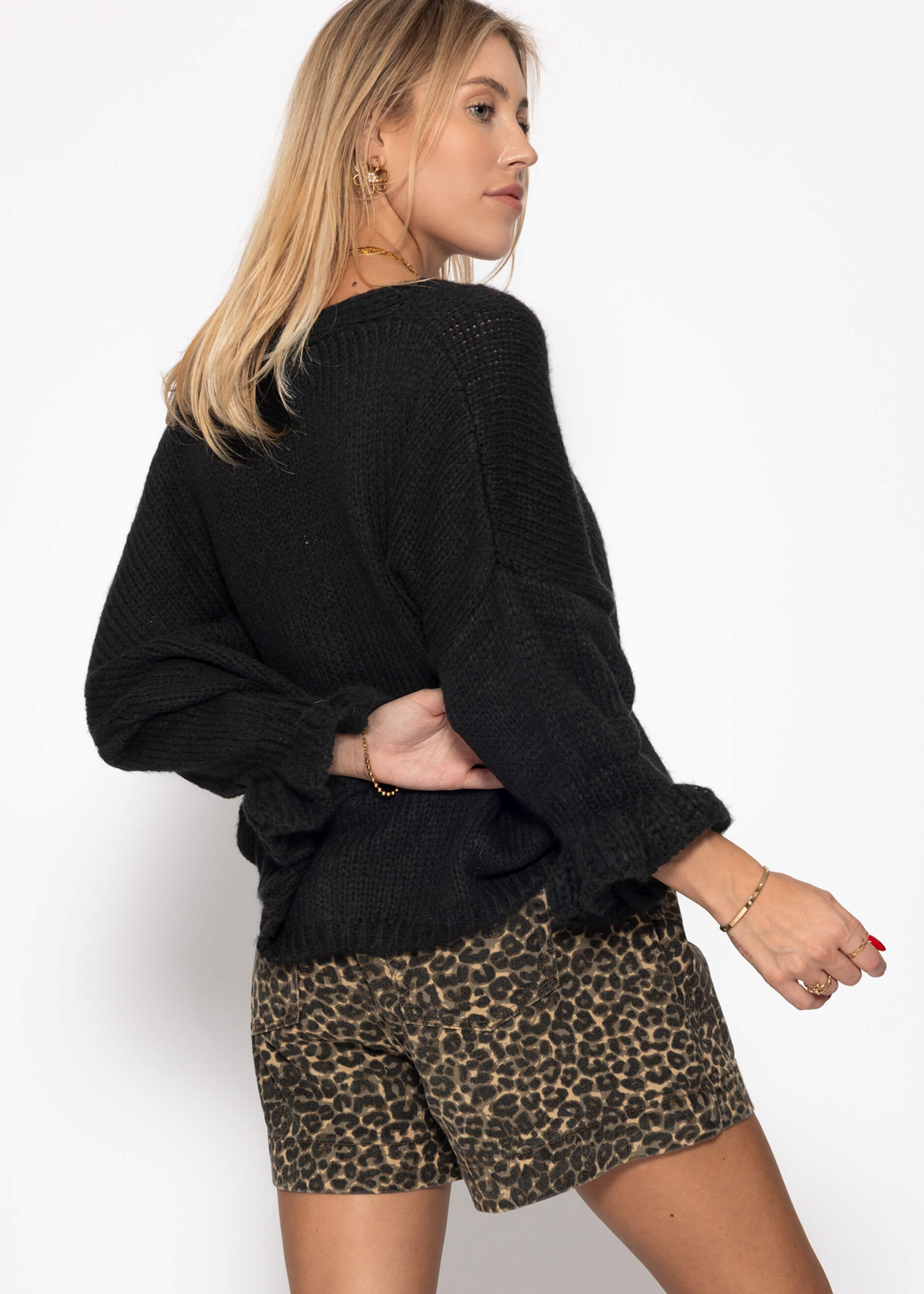 Cardigan MIT 3/4 -ärmeln - Schwarz