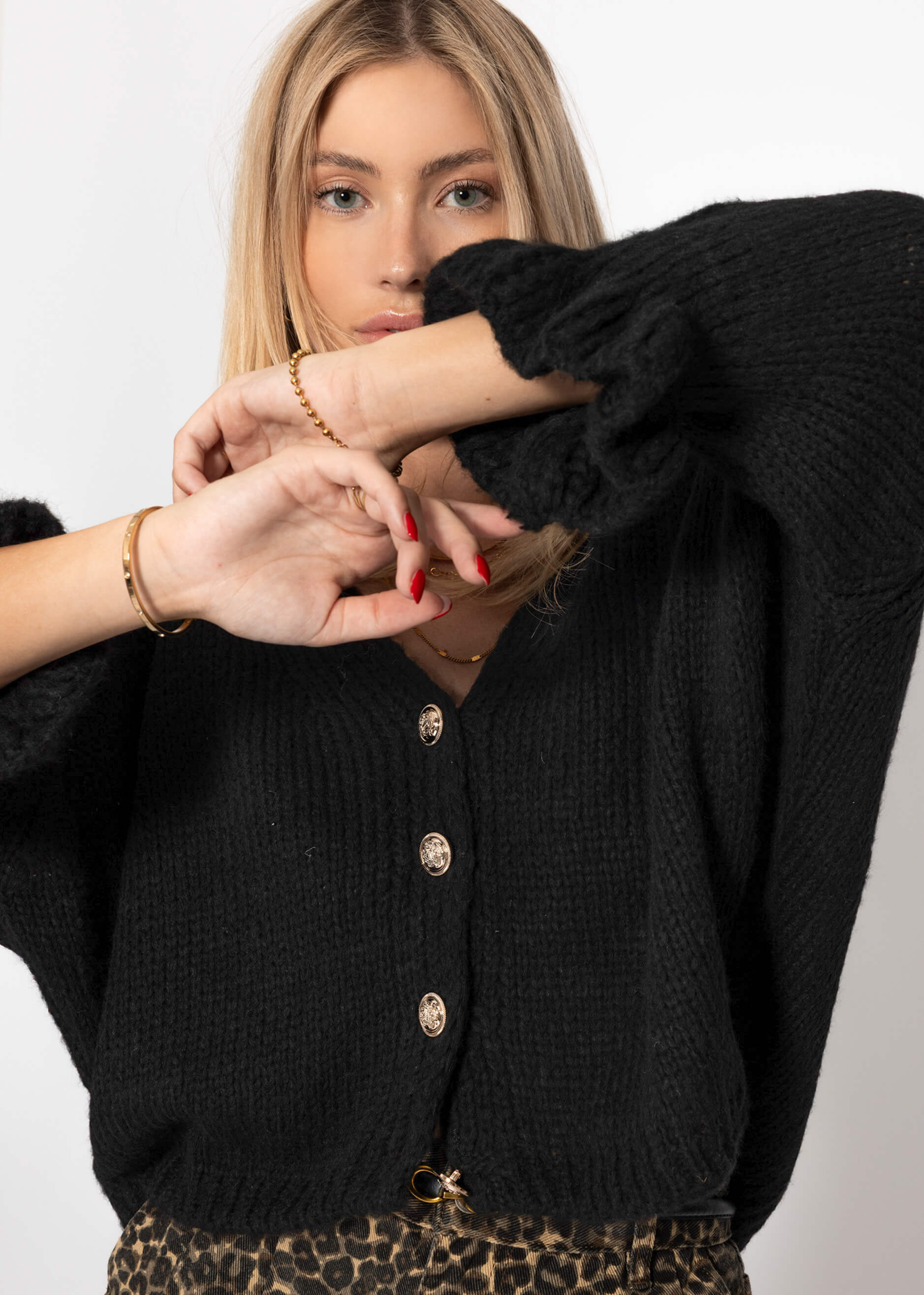 Cardigan MIT 3/4 -ärmeln - Schwarz