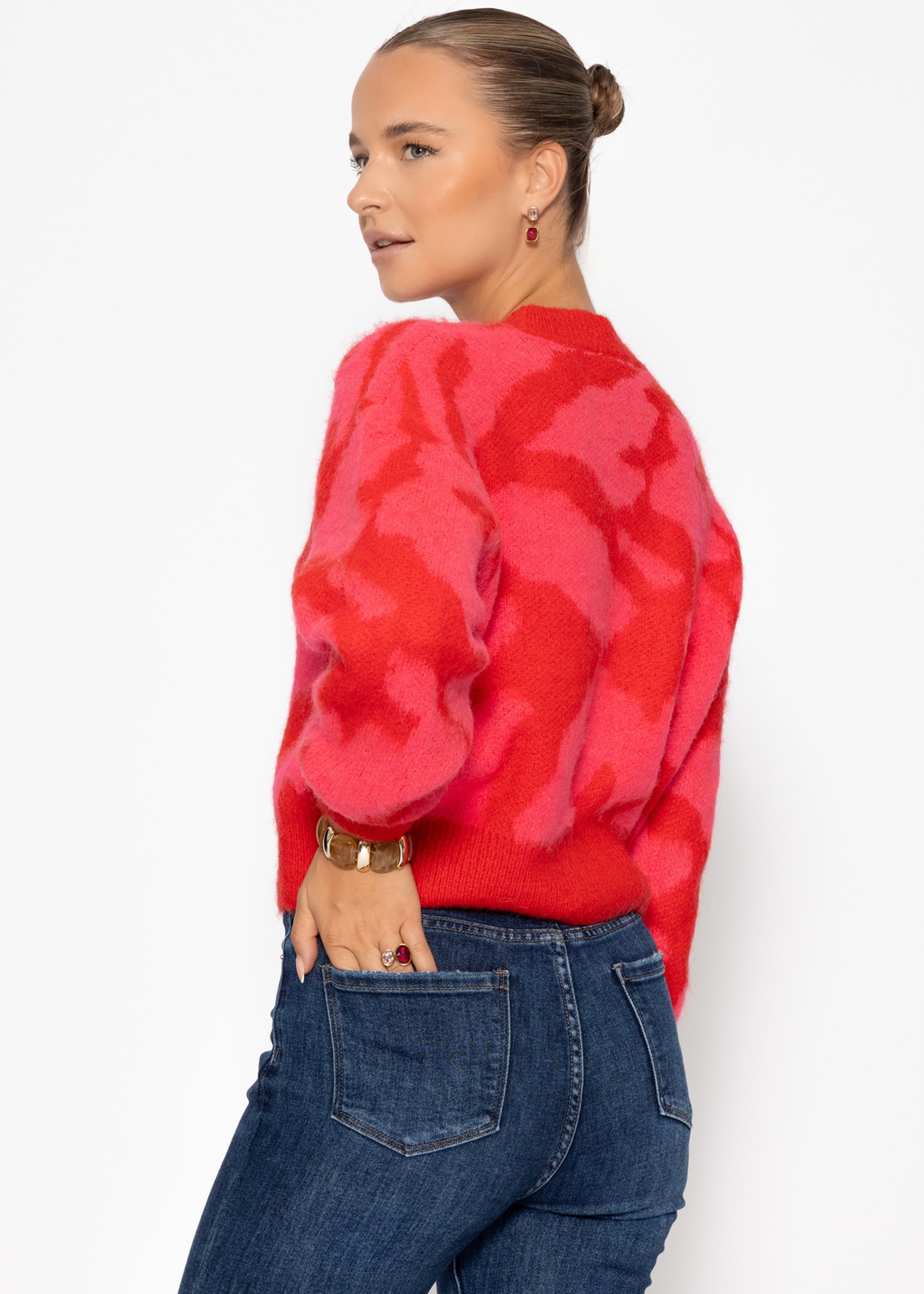 Cardigan mit dyre -trykk - rosa