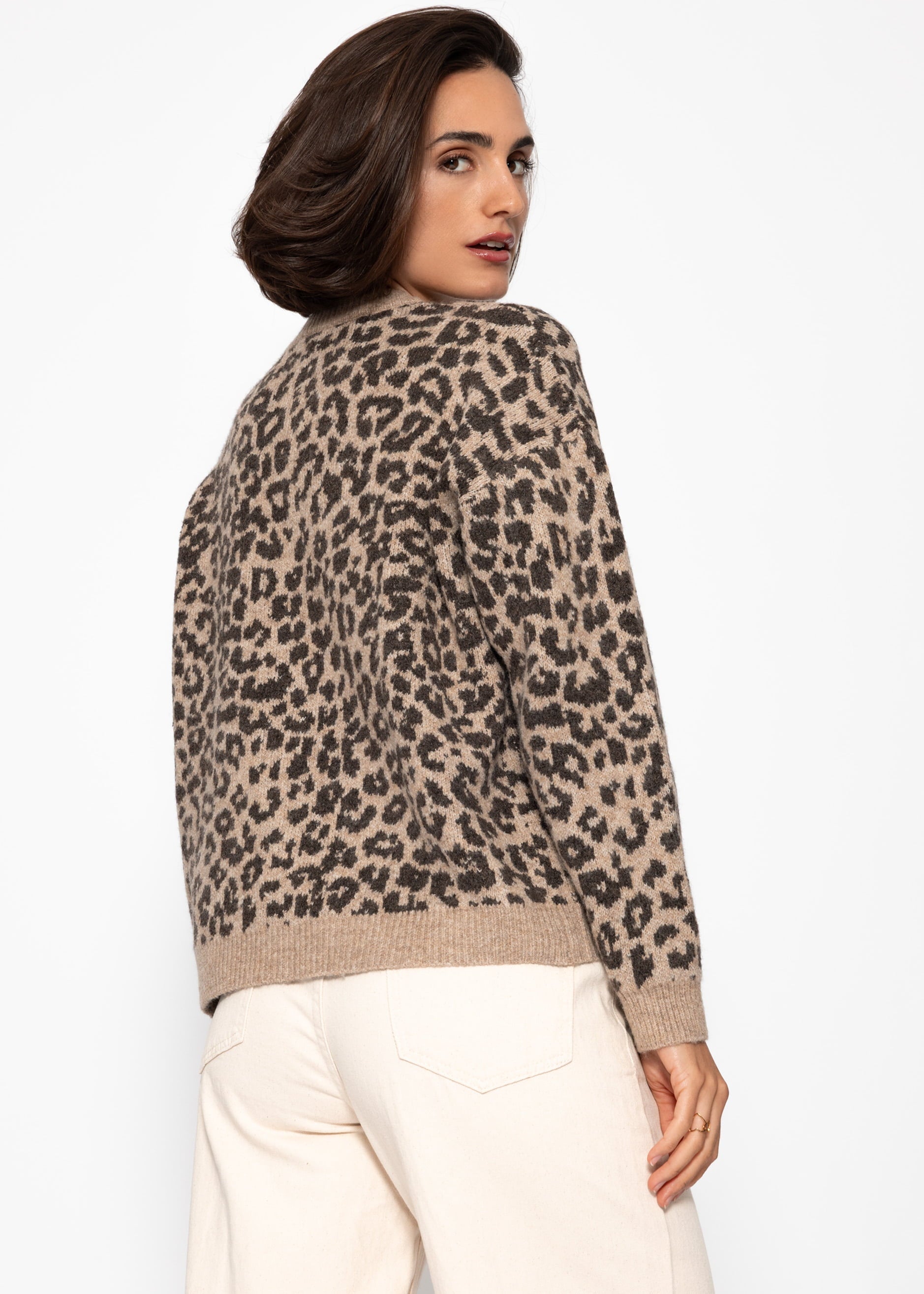 Cardigan Mit Leo -Muster - Braun