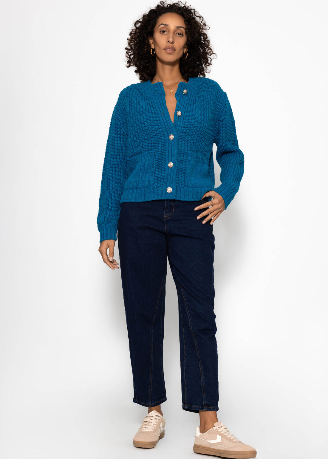 Gerrippter Cardigan MIT Taschen - Essence