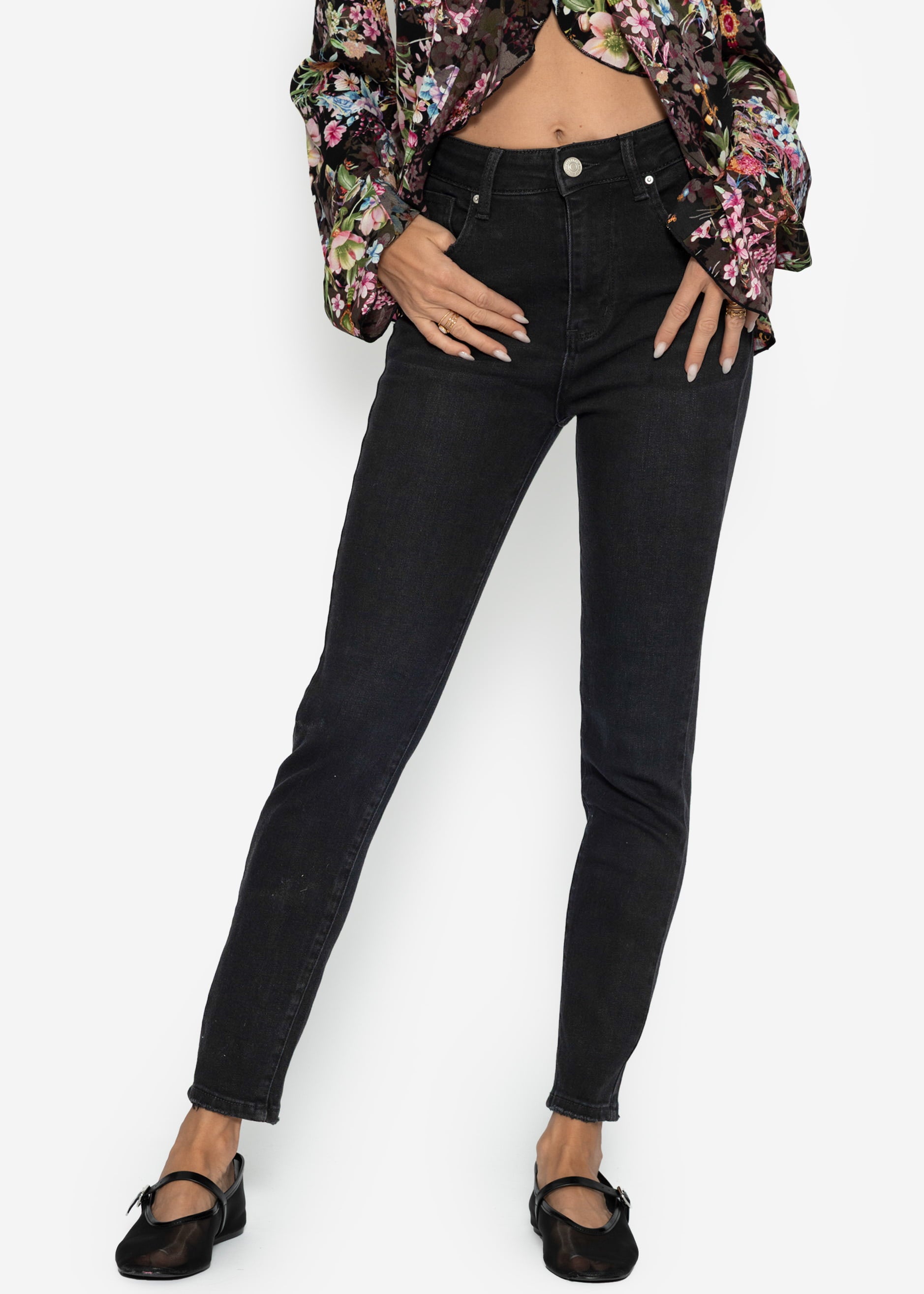Jean skinny highwaist - Schwarz