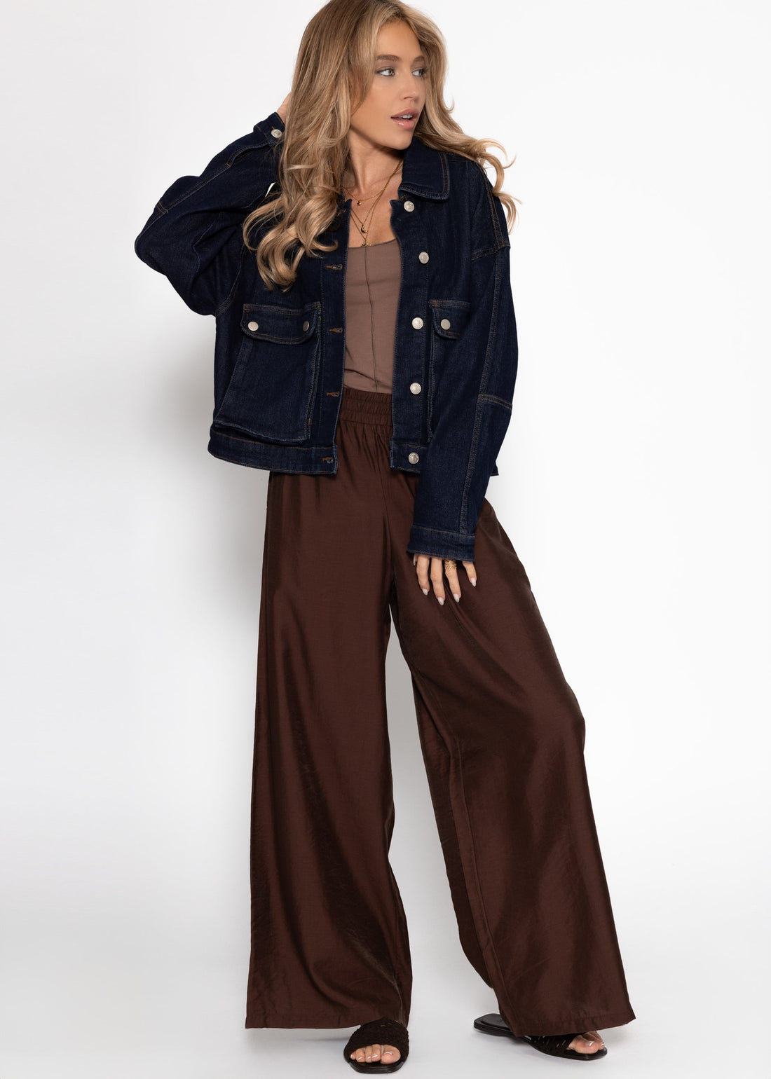Jeans Jacke Mit Aufgesetzten Taschen - Dunkelblau