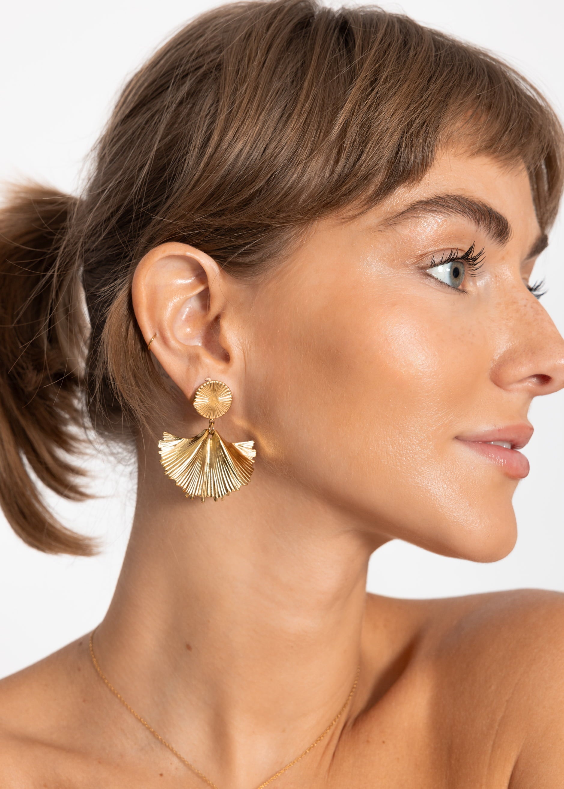 Ohrstecker Mit Anhänger - Guld