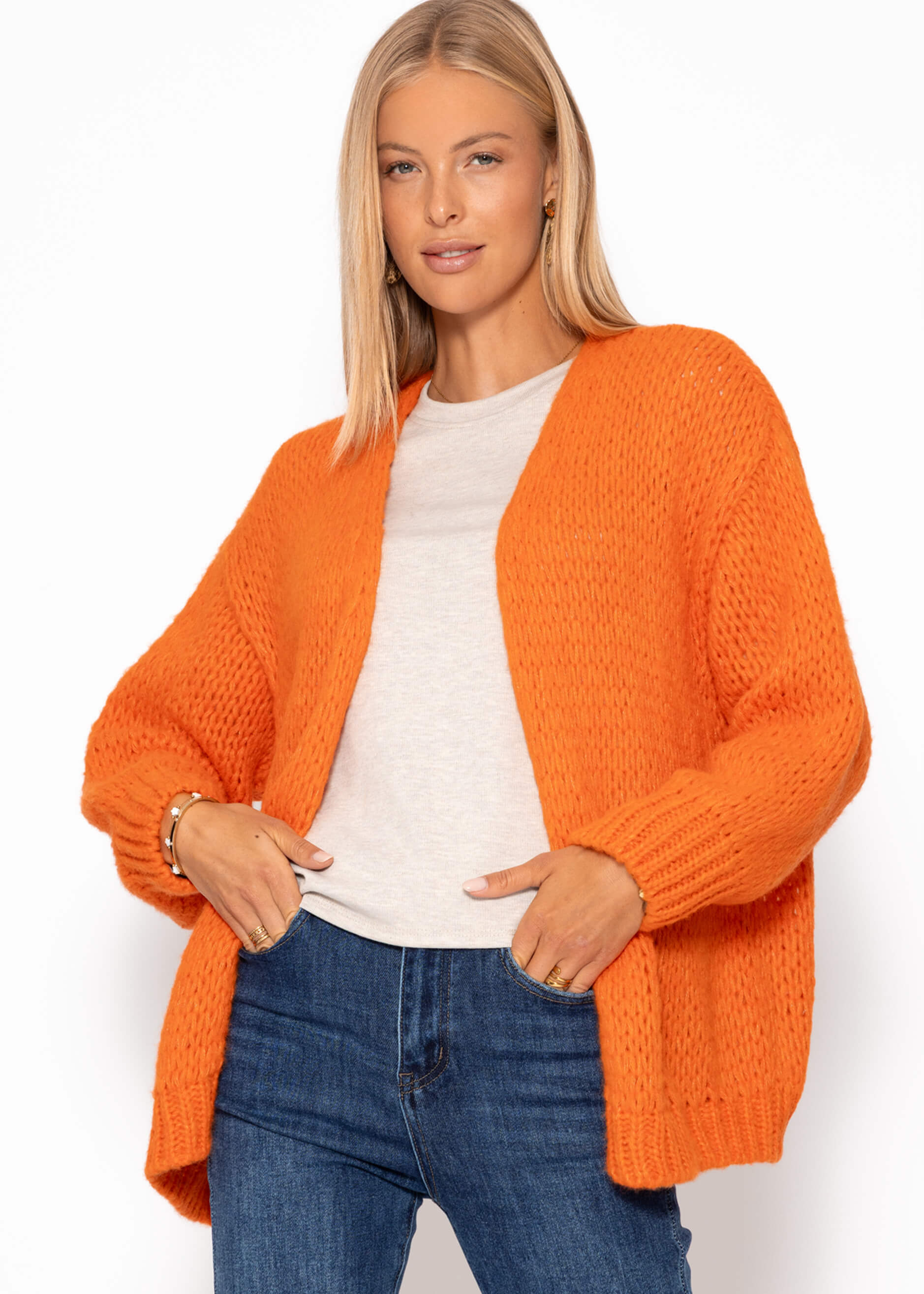 Cardigan surdimensionné - Orange