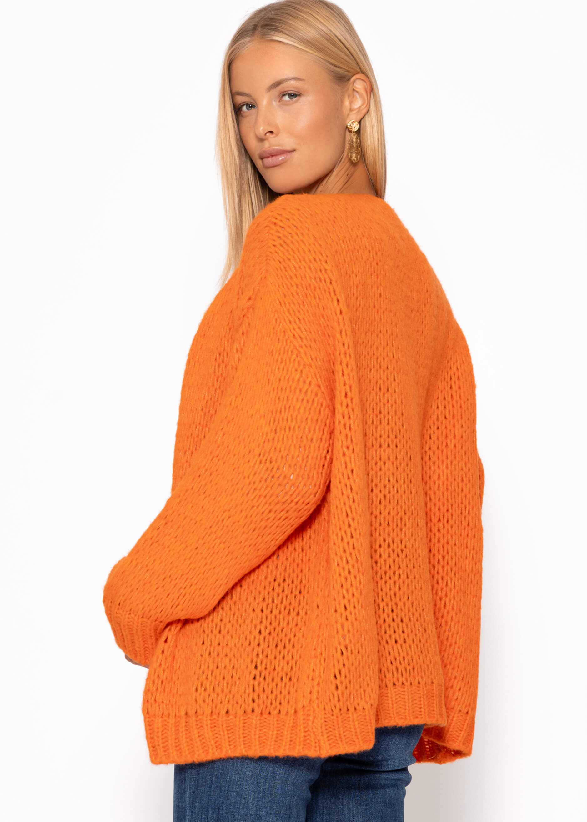 Cardigan surdimensionné - Orange