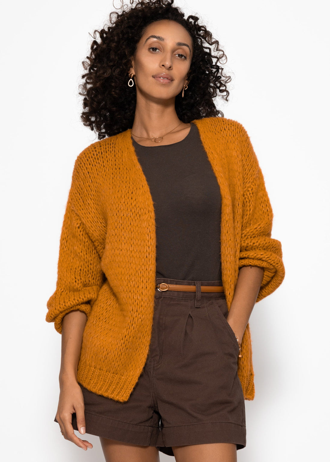Cardigan surdimensionné - Senfgelb