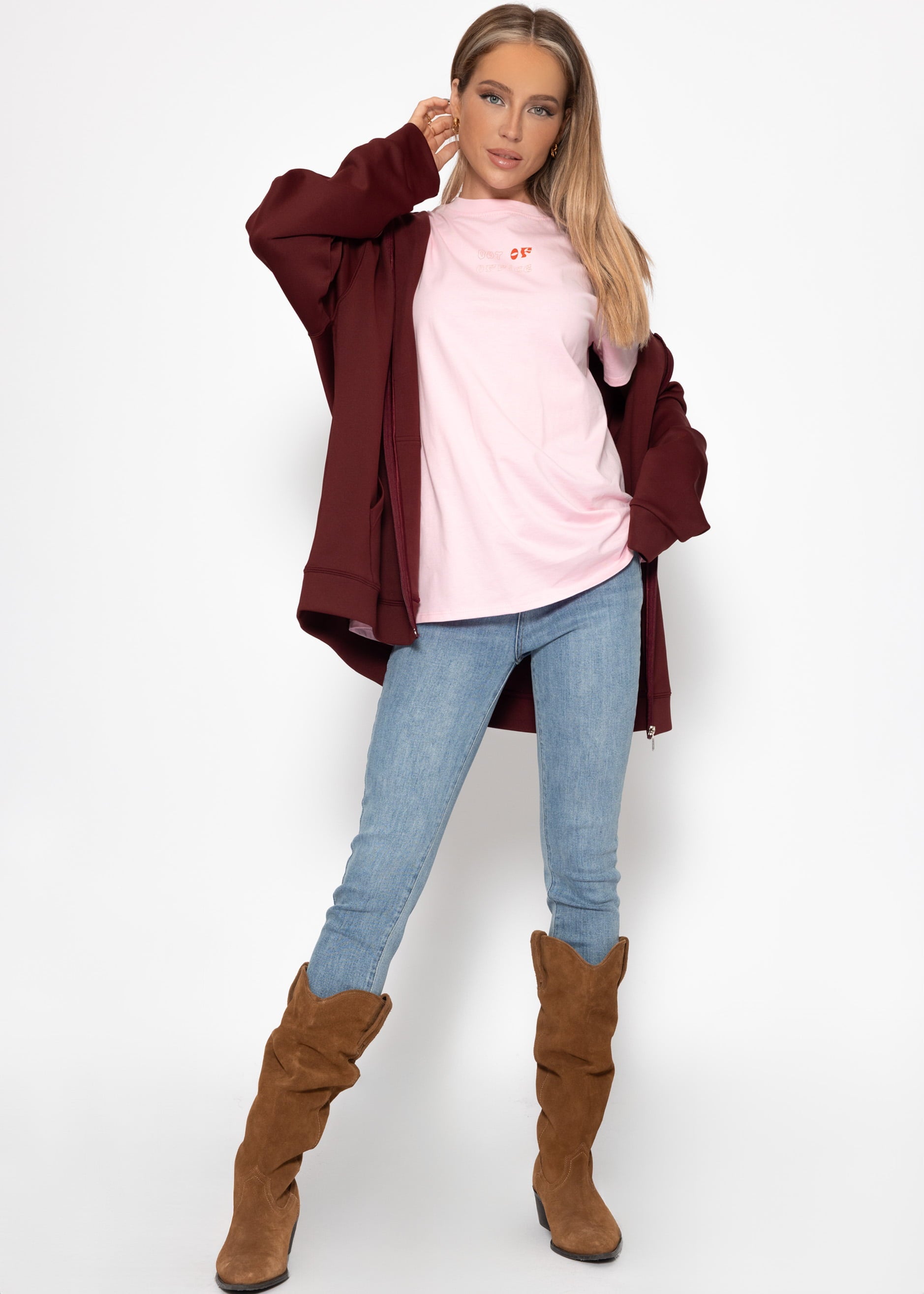 T-shirt surdimensionné MIT PRINT - ROSA