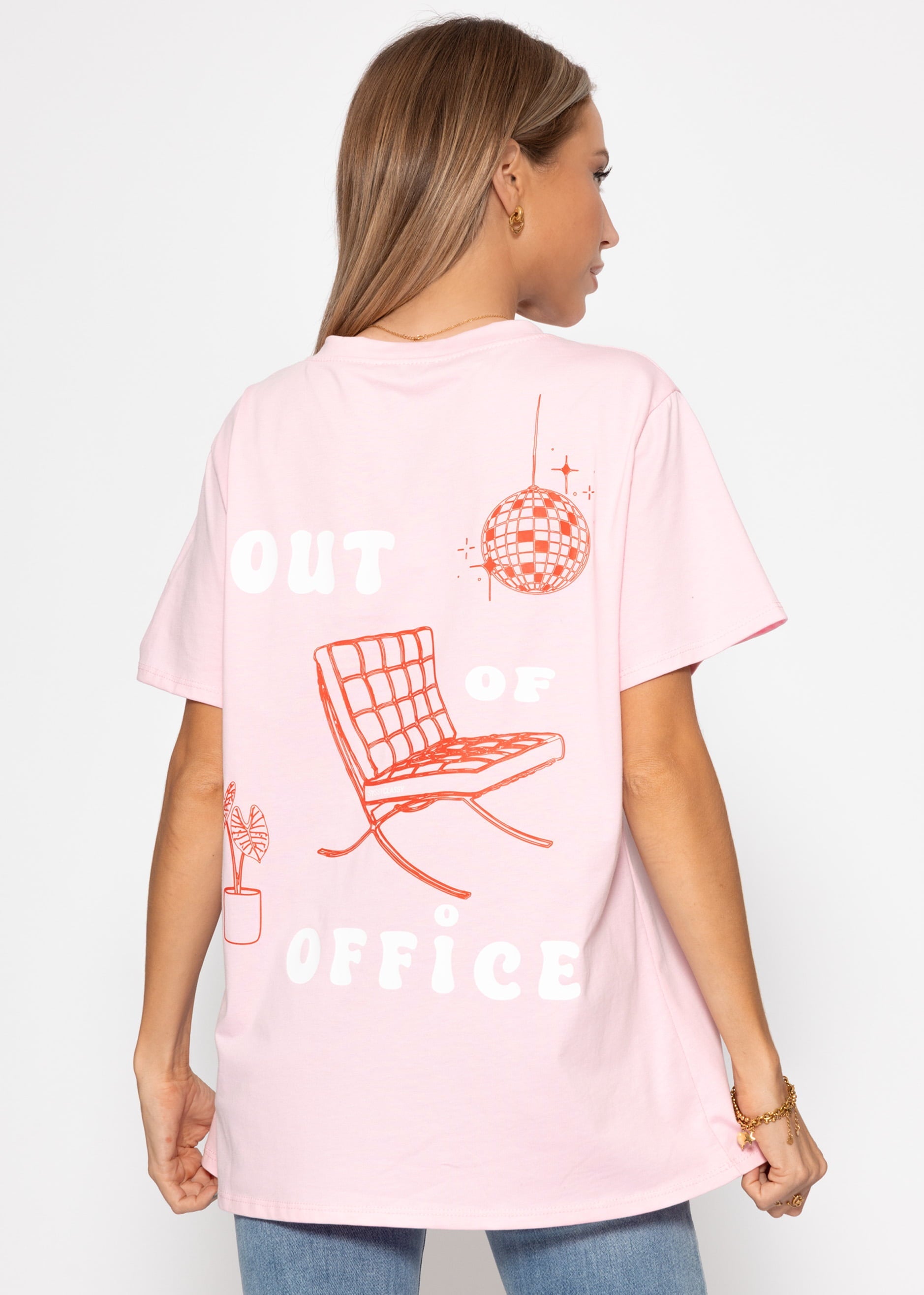 T-shirt surdimensionné MIT PRINT - ROSA