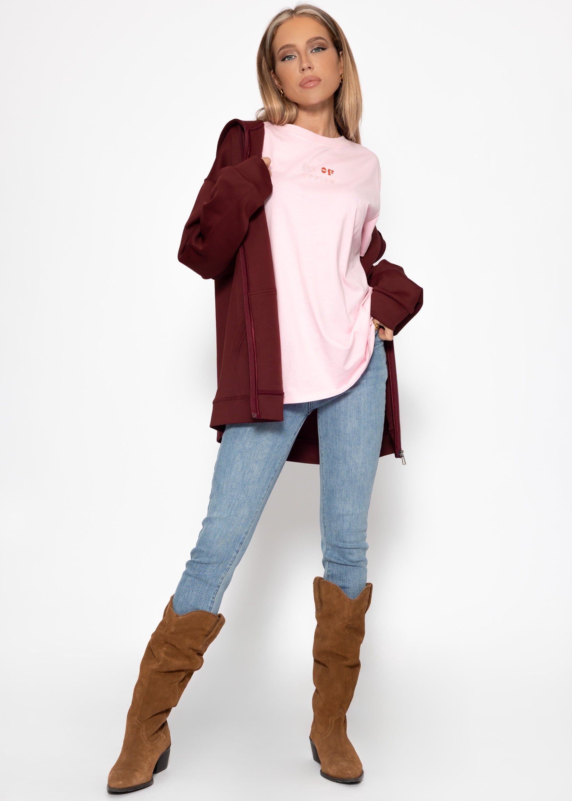 T-shirt surdimensionné MIT PRINT - ROSA