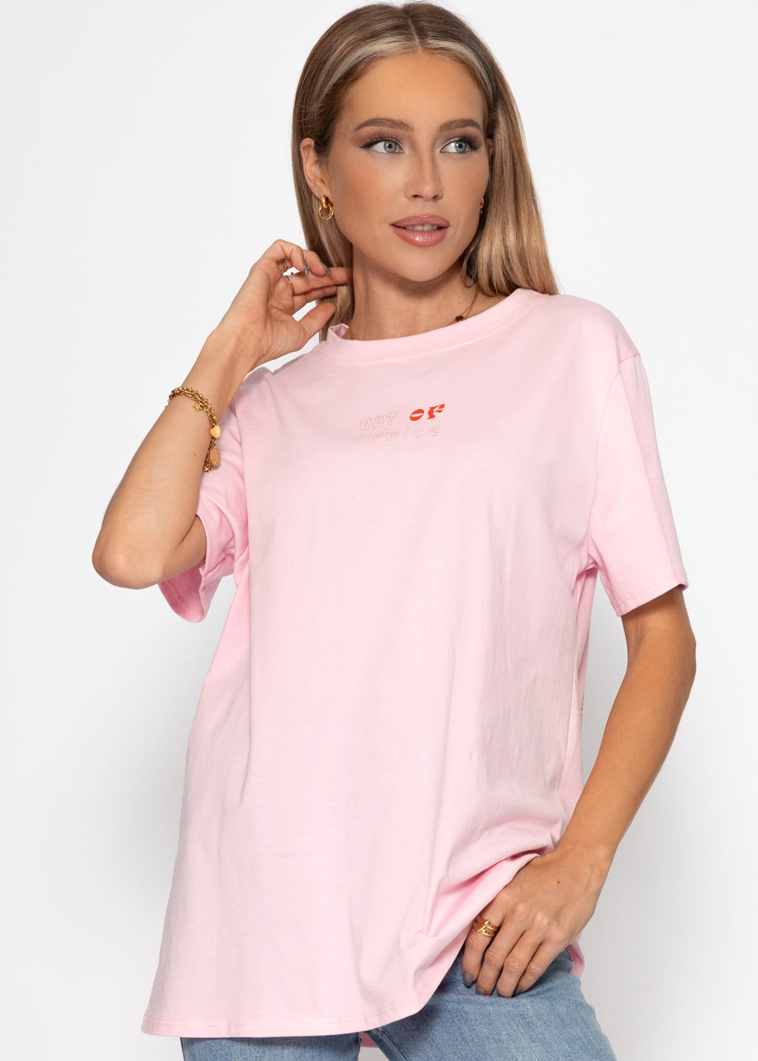 T-shirt surdimensionné MIT PRINT - ROSA