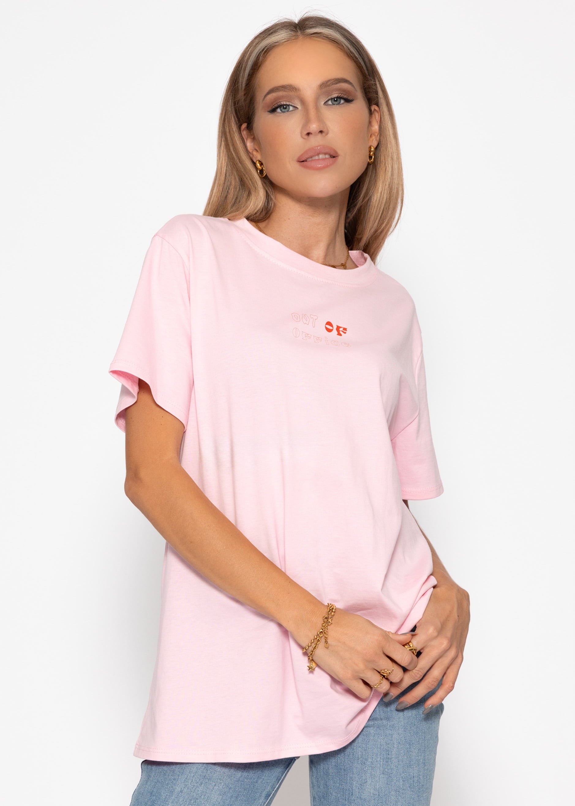 T-shirt surdimensionné MIT PRINT - ROSA
