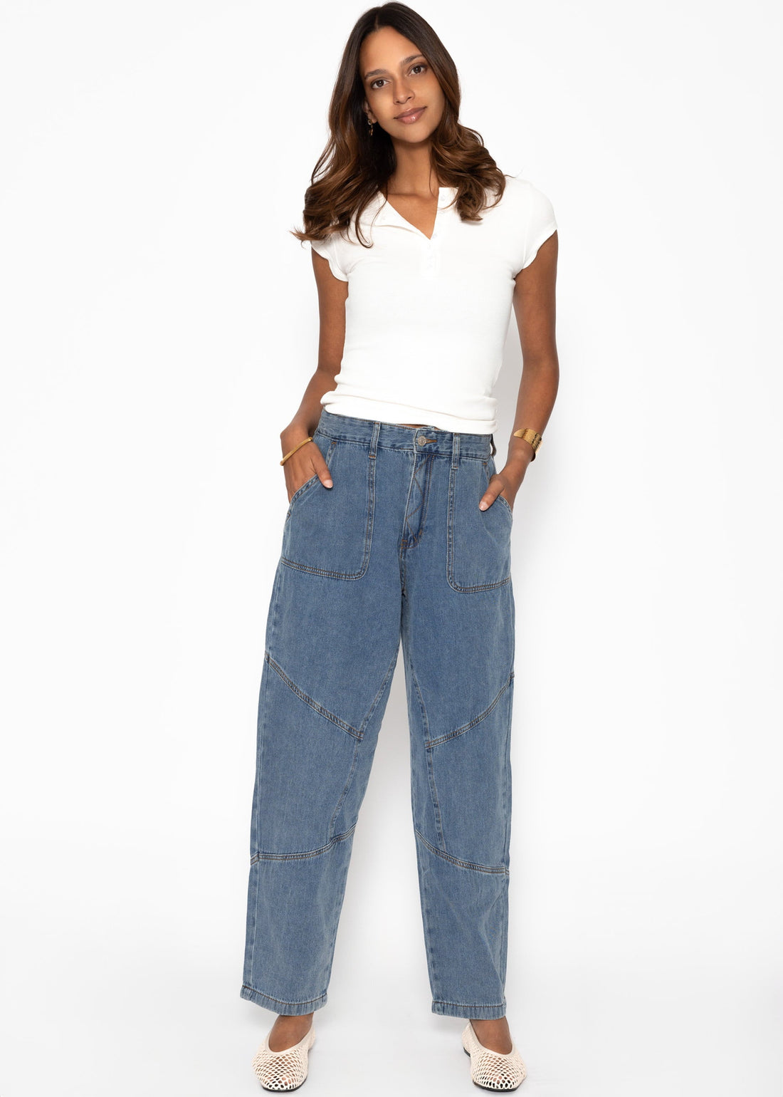 Relaxéiert fit Jeans - Blau