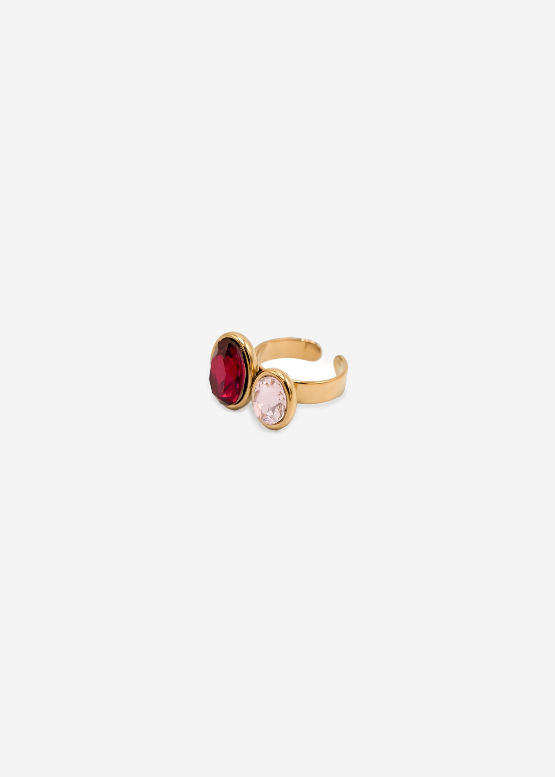Ring MIT 2 Schmucksteinen - Guld