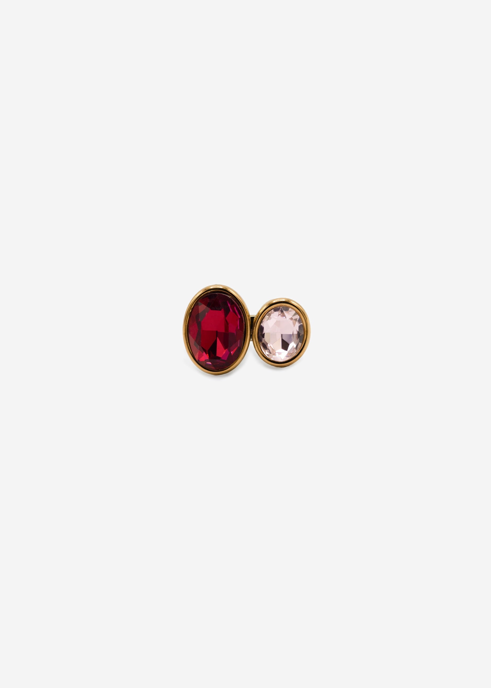 Ring MIT 2 Schmucksteinen - Guld