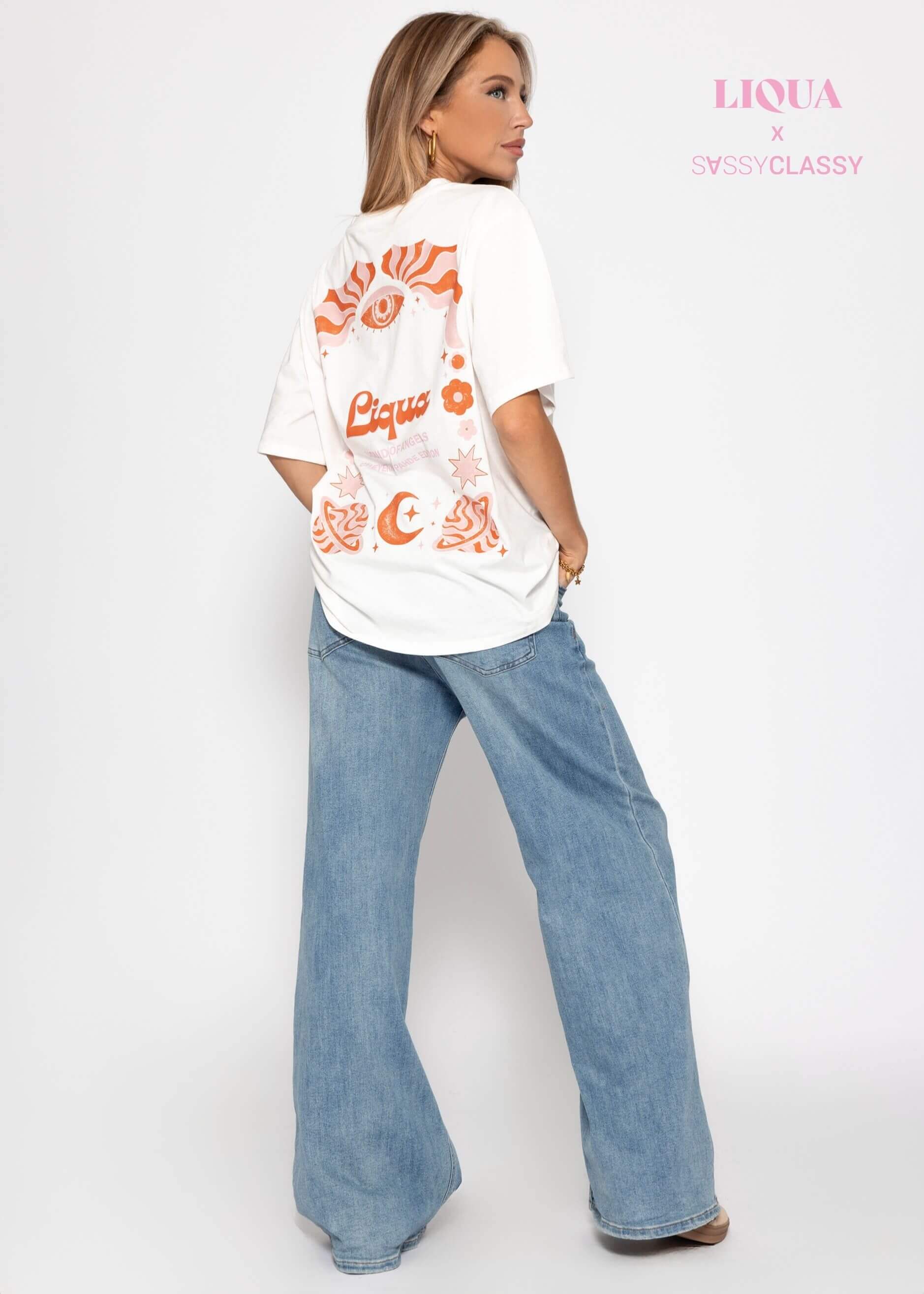 T-shirt MIT "Liqua" -print - Offwhite