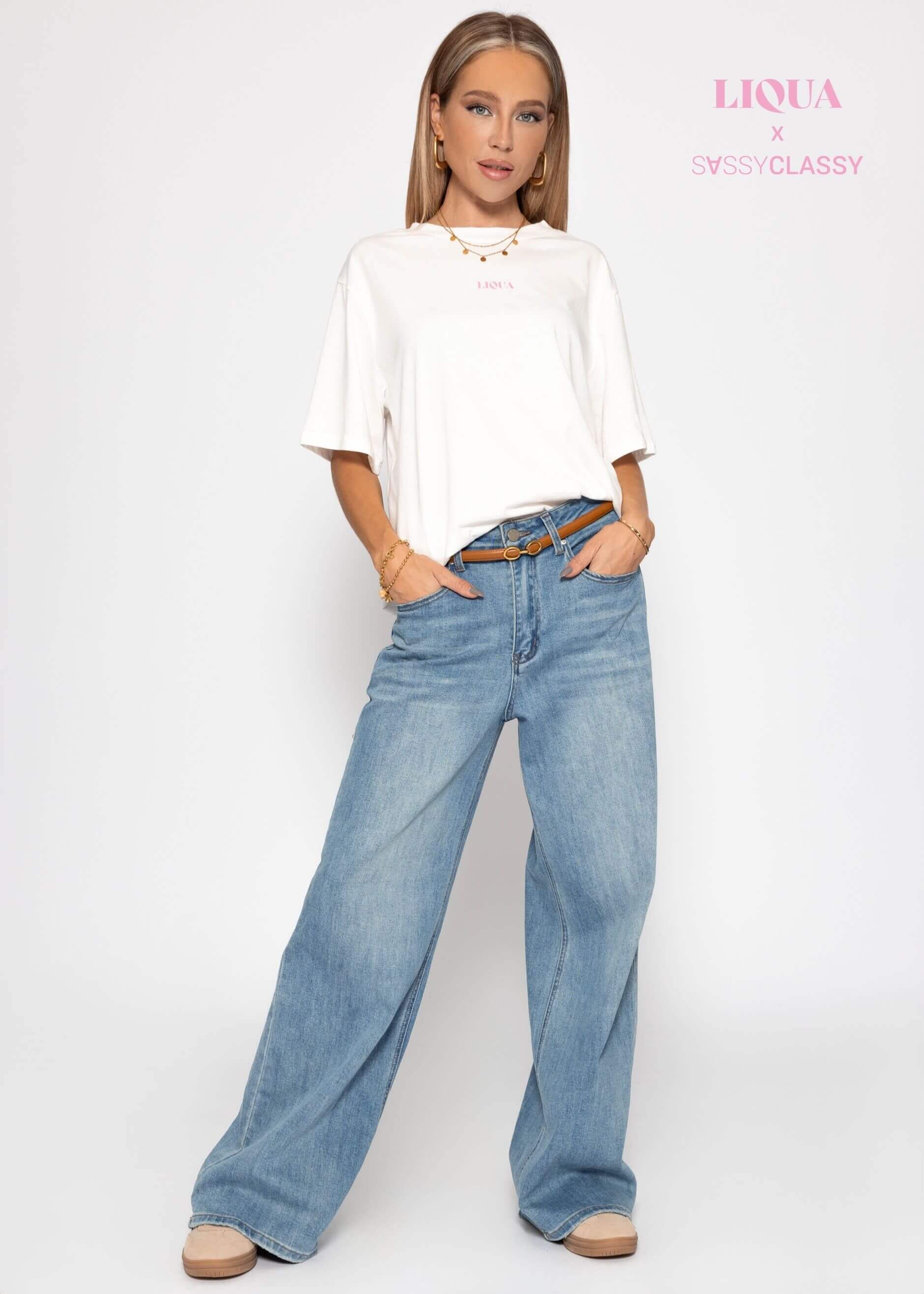 T-shirt MIT "Liqua" -print - Offwhite